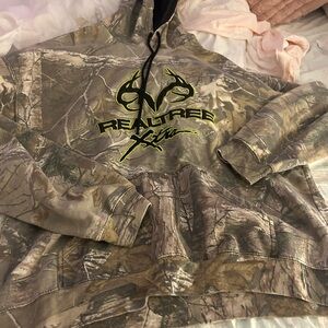 Realtree Xtra Camo Hoodie with Bright Yellow Logo